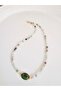 Fluorite Natural Stone Flower Necklace 45 cm - 4