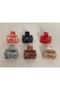 6-Piece Marble Patterned Women's Small Hair Clip Set Colorful Acrylic Bone Clip Hairpins (4 cm) - 8