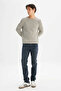 Cotton Regular Fit Logo Crew Neck Sweatshirt Men's Sweatshirt L2520364 614 - 2