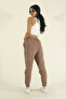 Women's Winter Cotton Puff Fabric Waist Elasticated Jogger Sweatpants - 5