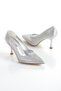 Women's Stylish Snake Pattern Pointed Heeled Evening Dress Shoes and Bag Set - 4