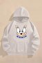 Children's Sonic Printed Oversized Winter Hooded Sweatshirt - 2