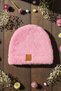 Children's Plush Beanie with Smiling Face Sticker Newborn Baby Welsoft Windproof Hat Winter Plush Beanie