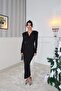 Premium Trend Shoulder Pad Piece Shiny Stone Long Evening Dress