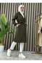 Bondit Women's Trench Coat with Fabric Pockets and Belt - 4