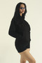 Women's Winter Cotton Puff Fabric Side Pocket Hooded Jogger Tracksuit Set - 4