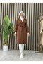 Bondit Women's Trench Coat with Fabric Pockets and Belt - 2