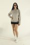 Women's Winter Fleece-Lined Cotton Puff Fabric Crew Neck Sweatshirt - 2