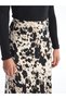 Alita City Lcw Vision Black Patterned Midi Women's Skirt with a Difference - 3