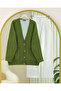 Buttoned Double Pocket Casual Knitwear Cardigan -F.Green - 8