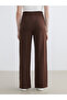 Brown Elastic Waist Women's Sweatpants - 4
