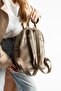 Vegan Leather Women's Backpack 35*25 cm Rain Repellent Fabric Mega Bag Suitable for Daily Use - 4
