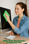 2 Pieces Microfiber Television Computer Phone Tablet Screen Cleaning Cloth Leaves No Stains - 3