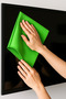 2 Pieces Microfiber Television Computer Phone Tablet Screen Cleaning Cloth Leaves No Stains - 4