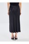 Alita City Lcw Vision Black Plain Midi Women's Skirt with a Difference - 4