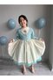 Girl's Premium Deluxe Water Green Lace-Up Vest Detailed Special Occasion Cosplay Dress + Buckle - 4