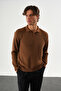 Holt Oversize Knitwear Long Sleeve Sweater Brown