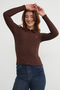 Strawberry Embroidered Polo Neck Half Zipper Blouse - 6
