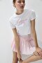 Women's Ecru I'M Literally Just a Girl Text Printed Short Sleeve T-Shirt - 6