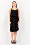 Women Plain Mini Dress, Black - 2