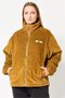 Women Sportswear Fit Brand Logo Outdoor Jackets, Brown