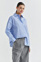 Women's Striped Oversize Shirt - 2