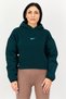 Women Sportswear Fit Long Sleeve Outdoor Hoodie, Dark Green