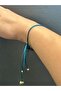 Zircon Stone Embroidered Leaf Women's Cord Bracelet - 3