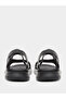 Men Black Easy-Fit Dual Strap Sandals - 4
