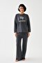 Women's Smoked Scorpio Oversized 2 Thread Tracksuit Home Wear Set