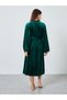 Pack of 2 - Velvet Contrast Strap Slip Dress and Lace Trim Robe - 5