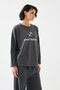 Women's Smoked Sagittarius Oversized 2 Thread Tracksuit Home Wear Set - 3