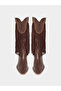 Brown Fringe Cowboy Boots - 6