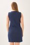 Women's Pencil Dress with Collar Detail - 4