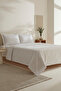 Jemma 120 Thread 100% Cotton Satin Double Duvet Cover Set White - 2