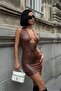 Women's Low-Cut Tie-Up Mini Leather Dress Dpdf174 - 3