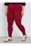 Burgundy Plus Size Leggings - 2