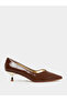 Brown Pointed Toe Pumps - 2