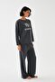 Women's Smoked Scorpio Oversized 2 Thread Tracksuit Home Wear Set - 3