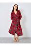 Checked Fleece Hooded Robe