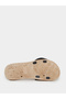 Women Black Bow Detail Flat Sandals - 6