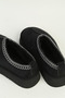 Women's Winter Suede Black Slippers - 4