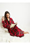 Checked Fleece Hooded Robe - 7