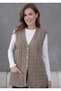 Women's Knitwear Lace-Like Knit Wool Vest with Pocket Detail - 2