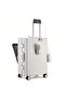 20" Luggage Multifunctional Aluminum Frame Luggage Suitcase Set - White