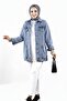 Women's Pocket Detailed Denim Jeans Blue Jacket - 2