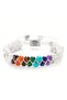 7 Chakra Natural Stone Bracelet – Howlite White – Adjustable Macrame Unisex Energy Bracelet