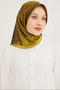 Green Patterned Tivil Silk Scarf 8933-35