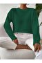 Tri̇ko Knitted O Oversized Crew Neck Sweater Btk