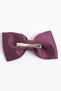 Girl's Bow Crown Hair Clip Purple Matte Satin 2-Piece Set - 5